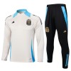 Sudadera De Entrenamiento Argentina Cremallera De Cuarto 2024-25 Blanca - Niño